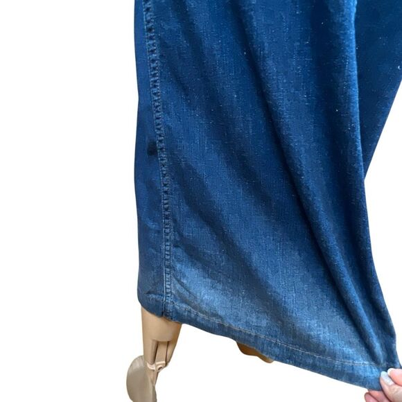 AG Adriano Goldschmied The Thea Denim Button Front Calf Length Skirt Blue Size 2 - Picture 8 of 14